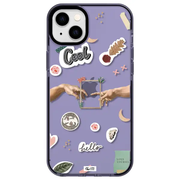 Creation Of Adam Apple iPhone 14 plus impact Lilac Case