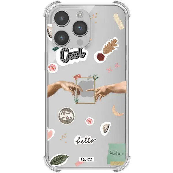 Creation Of Adam Apple iPhone 14 pro Clear PC Case