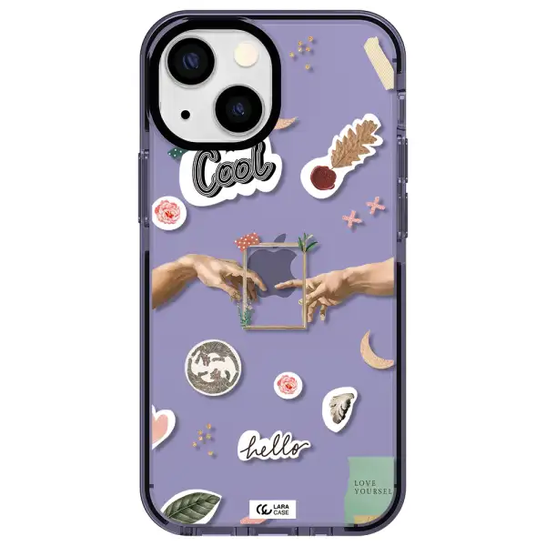 Creation Of Adam Apple iPhone 15 impact Lilac Case
