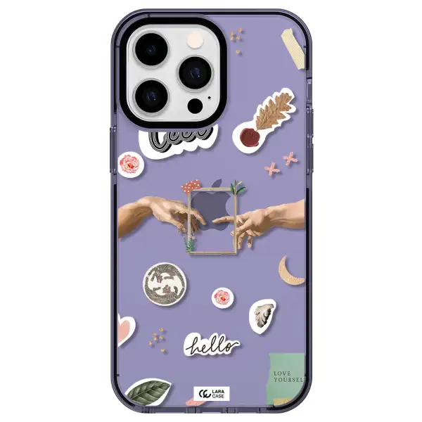 Creation Of Adam Apple iPhone 15 Pro Max impact Lilac Case