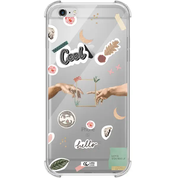 Creation Of Adam Apple iPhone 6 plus Clear PC Case