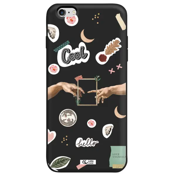 Creation Of Adam Apple iPhone 6S Silicone black Case