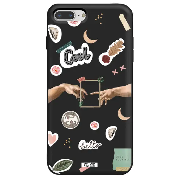 Creation Of Adam Apple iPhone 7 plus Silicone black Case