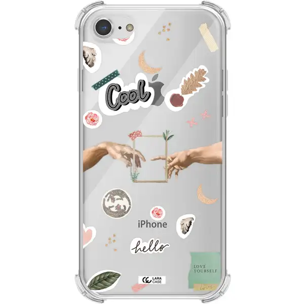 Creation Of Adam Apple iPhone 8 Clear PC Case