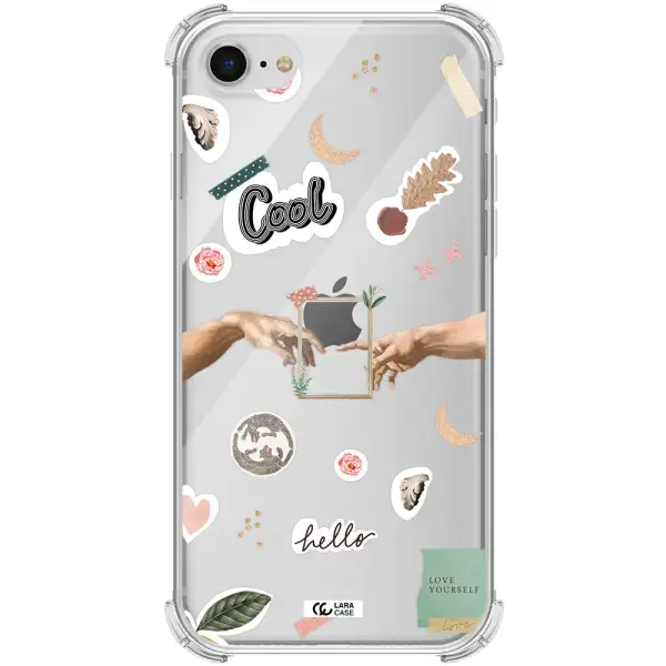 Creation Of Adam Apple iPhone se 2020 Clear PC Case