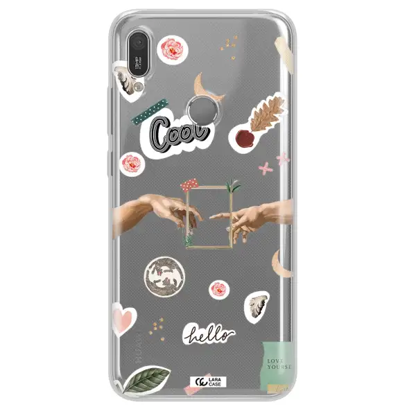 Creation Of Adam Huawei Y6 2019 Clear TPU Case