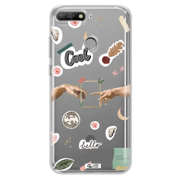 Creation Of Adam Huawei Y6 Prime 2018 Clear TPU Case