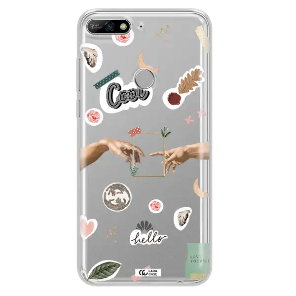 Creation Of Adam Huawei Y7 2018 Clear TPU Case