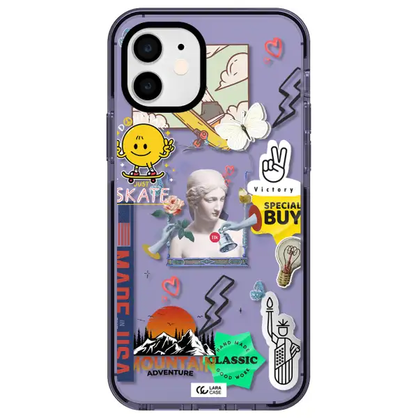 Usa Symbols Apple iPhone 12 impact Lilac Case