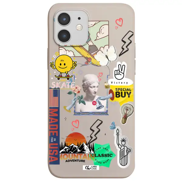 Usa Symbols Apple iPhone 12 mini Silicone Stone Case