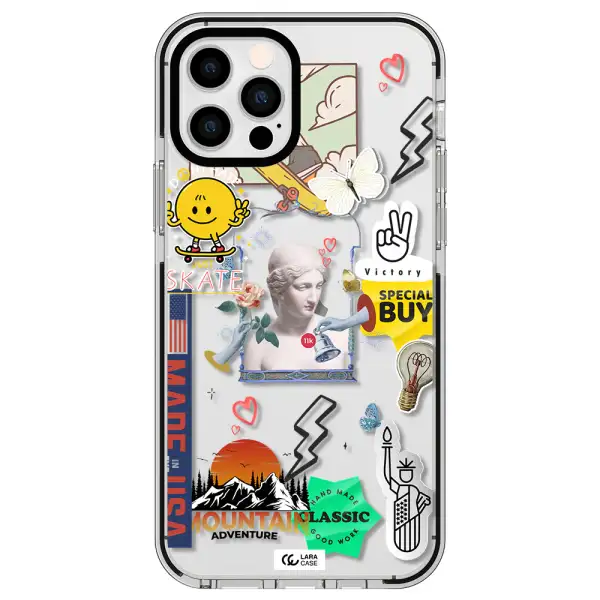 Usa Symbols Apple iPhone 12 pro impact black border Case