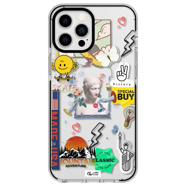 Usa Symbols Apple iPhone 12 pro max impact black border Case