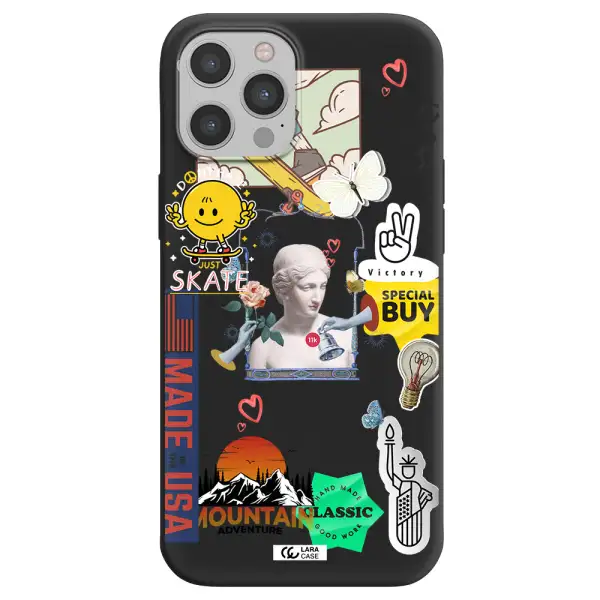 Usa Symbols Apple iPhone 12 pro max Silicone black Case