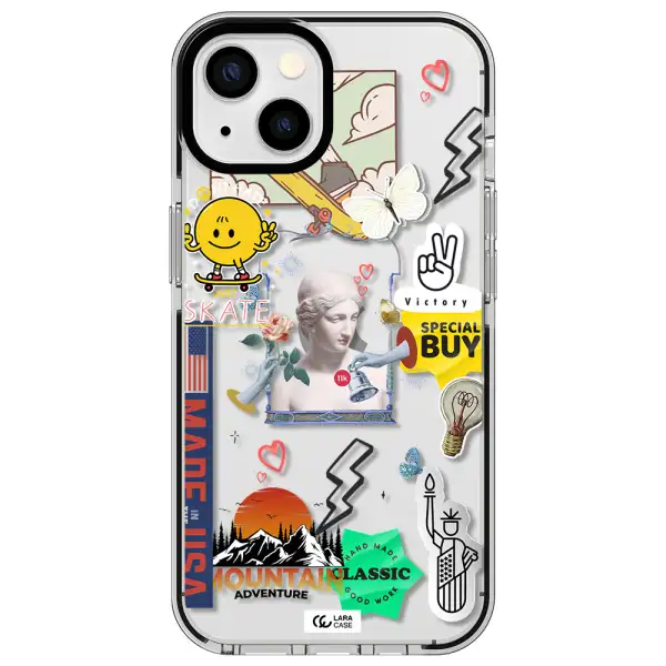 Usa Symbols Apple iPhone 13 impact black border Case