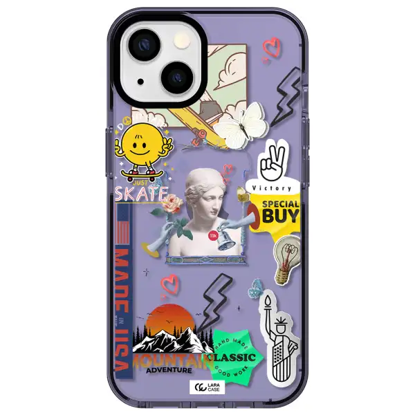 Usa Symbols Apple iPhone 13 impact Lilac Case