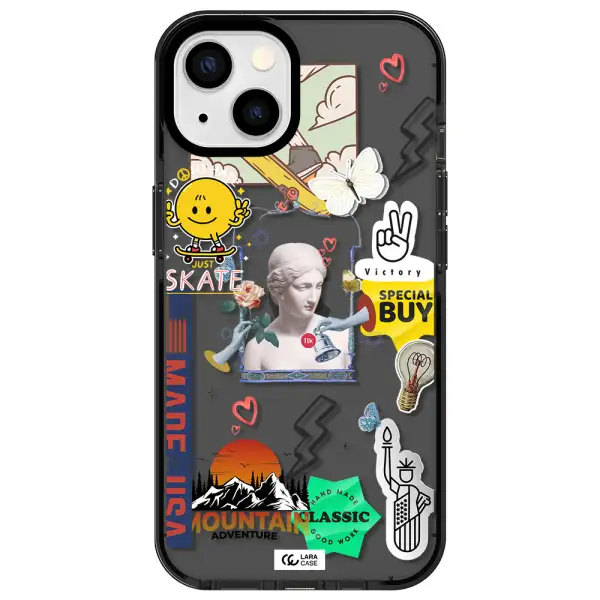 Usa Symbols Apple iPhone 13 impact Smoke Black Case
