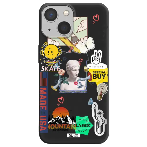 Usa Symbols Apple iPhone 13 mini Silicone black Case