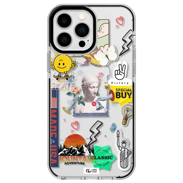 Usa Symbols Apple iPhone 13 Pro Max impact black border Case