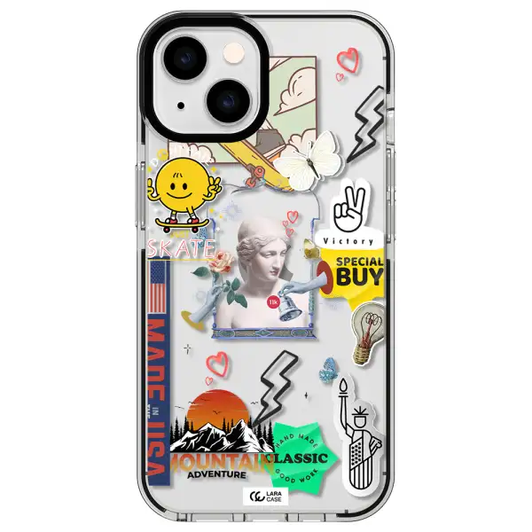 Usa Symbols Apple iPhone 14 impact black border Case