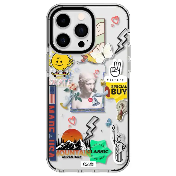 Usa Symbols Apple iPhone 15 Pro Max impact black border Case