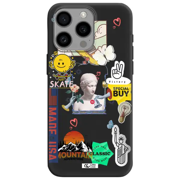 Usa Symbols Apple Iphone 15 Pro max Silicone black Case