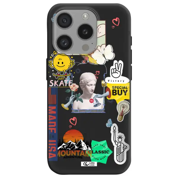 Usa Symbols Apple Iphone 15 Pro Silicone Black Case