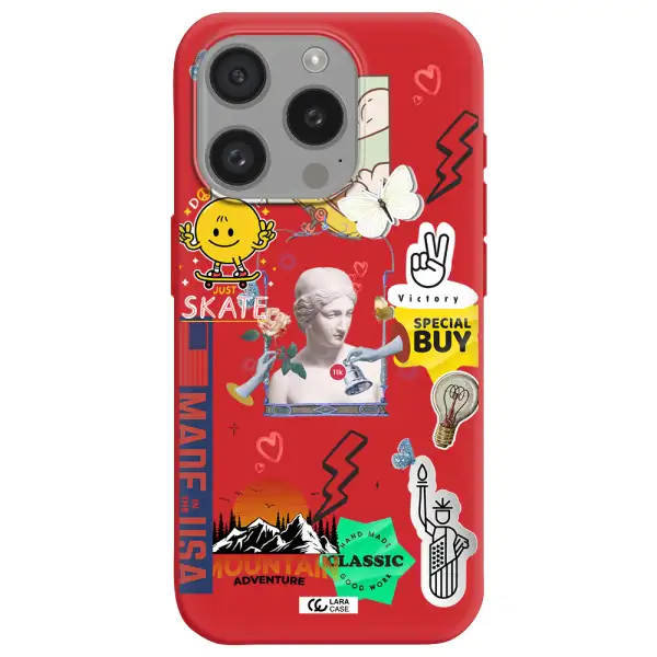 Usa Symbols Apple Iphone 15 Pro Silicone Imperial Red Case