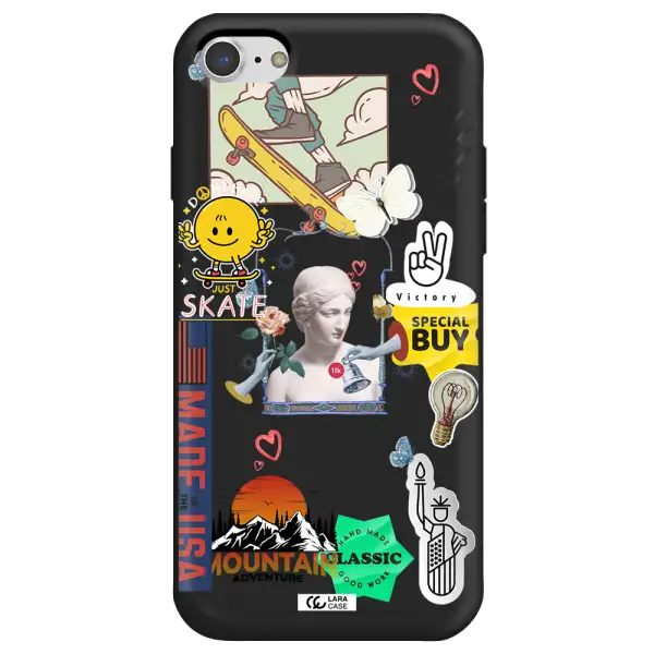 Usa Symbols Apple iPhone 7 Silicone black Case