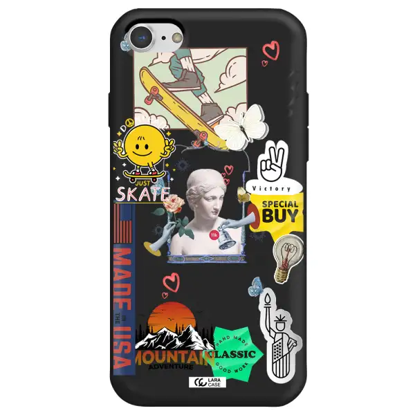 Usa Symbols Apple iPhone 8 Silicone black Case