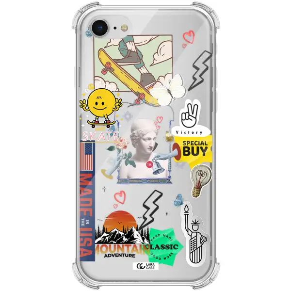 Usa Symbols Apple iPhone se 2020 Clear PC Case