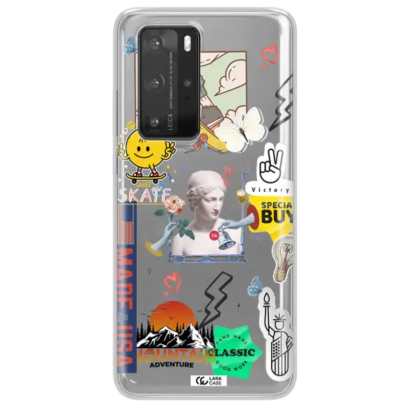 Usa Symbols Huawei P40 Pro Clear TPU Case