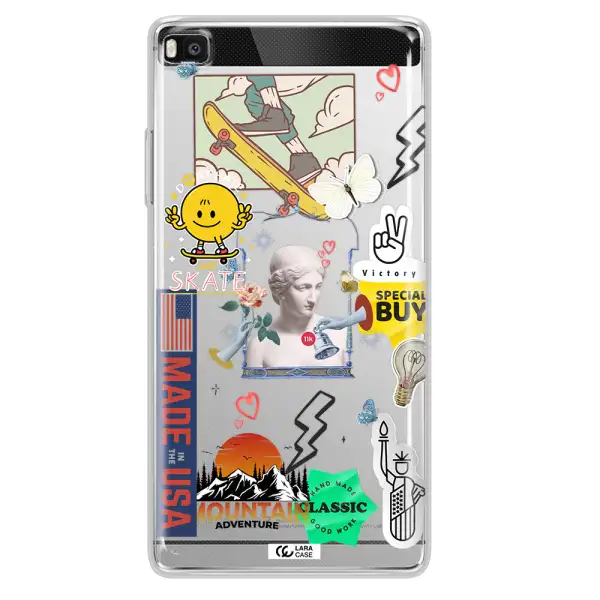 Usa Symbols Huawei P8 Clear TPU Case