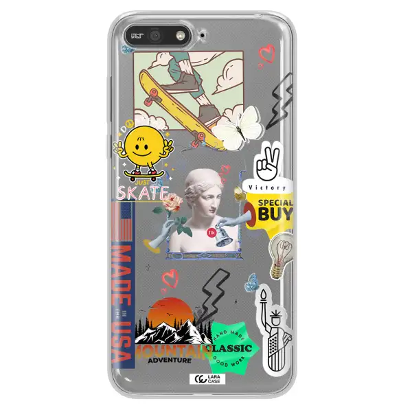 Usa Symbols Huawei Y6 2018 Clear TPU Case