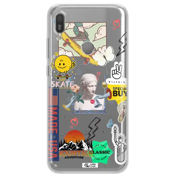Usa Symbols Huawei Y6 2019 Clear TPU Case