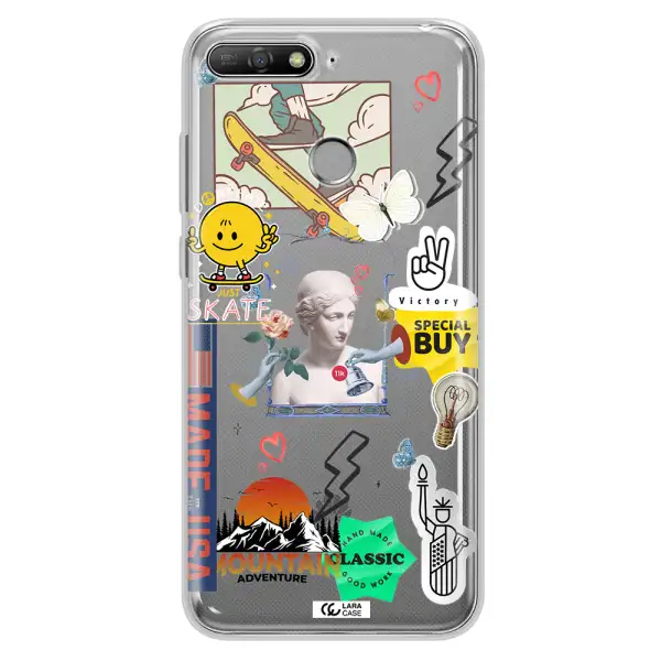 Usa Symbols Huawei Y6 Prime 2018 Clear TPU Case