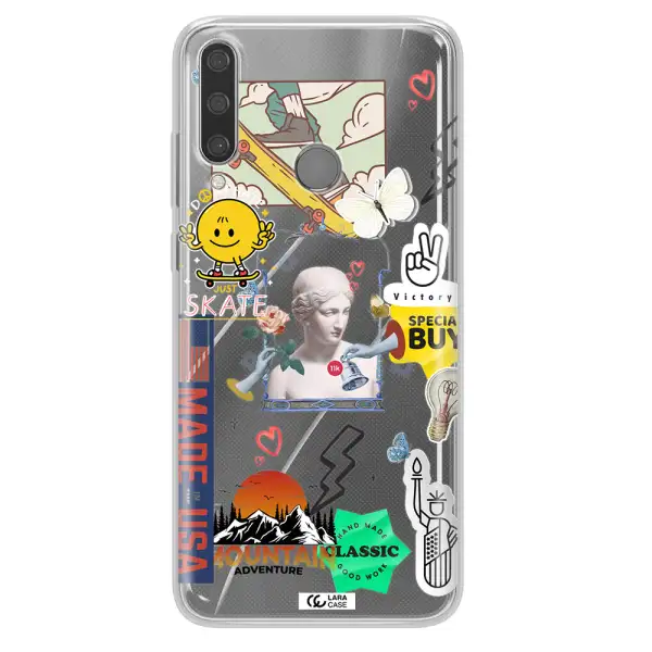 Usa Symbols Huawei Y6P Clear TPU Case
