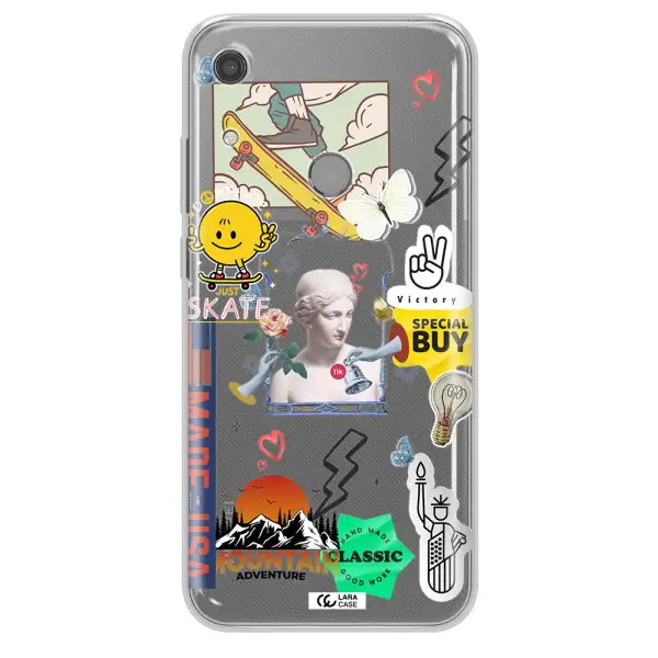 Usa Symbols Huawei Y6S Clear TPU Case