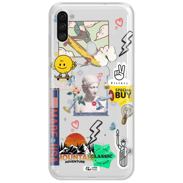 Usa Symbols Samsung A11 Clear TPU Case