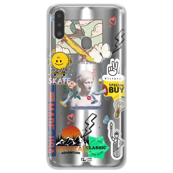 Usa Symbols Samsung A20S Clear TPU Case