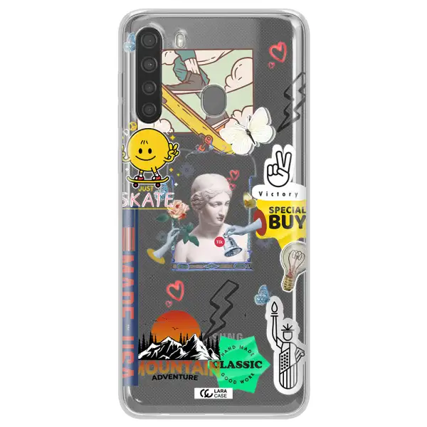 Usa Symbols Samsung A21 Clear TPU Case