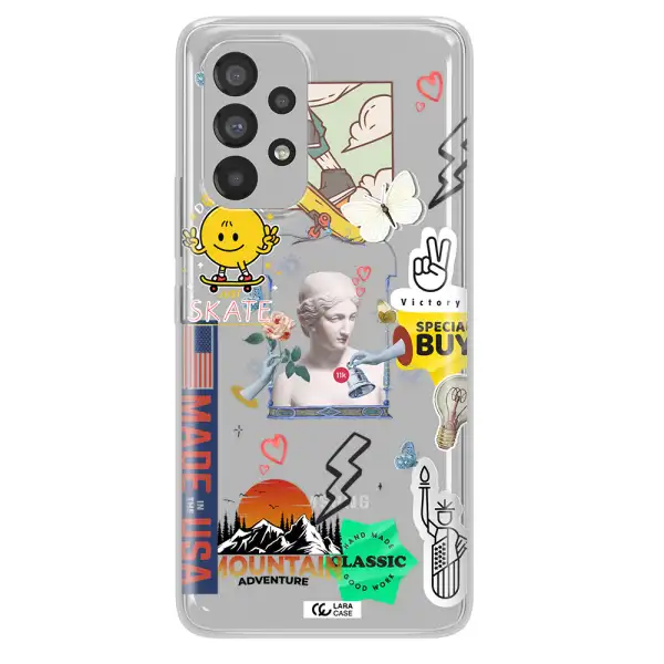 Usa Symbols Samsung A53 Clear TPU Case