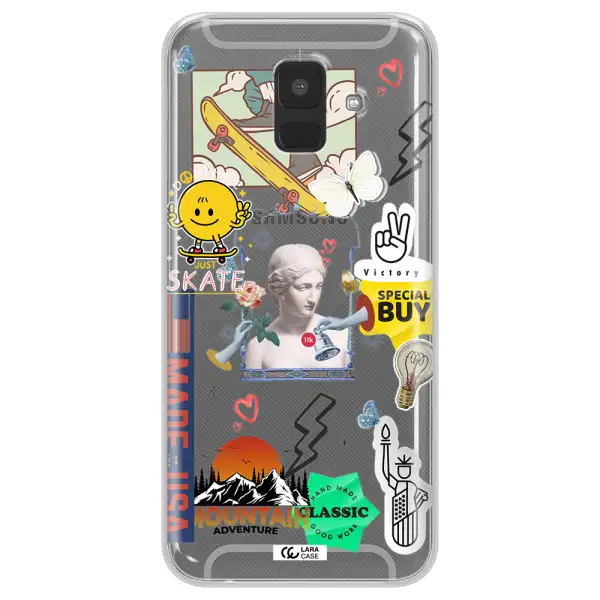 Usa Symbols Samsung A6 Clear TPU Case
