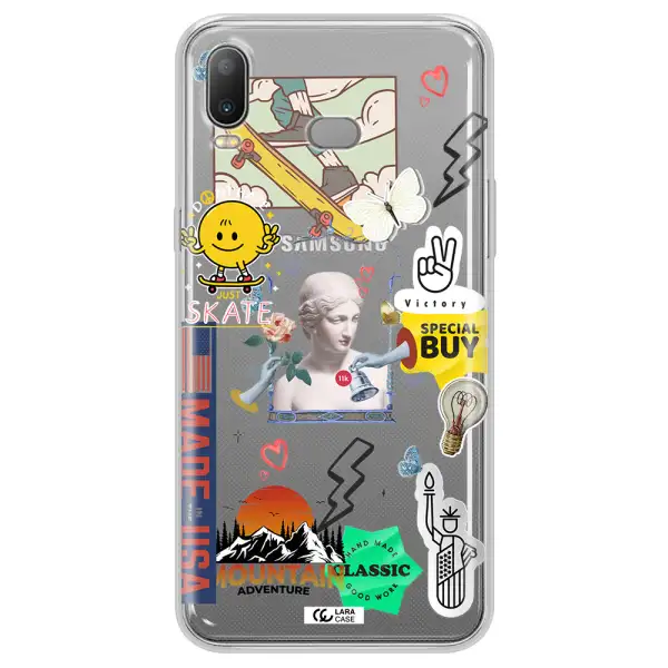 Usa Symbols Samsung A6S Clear TPU Case
