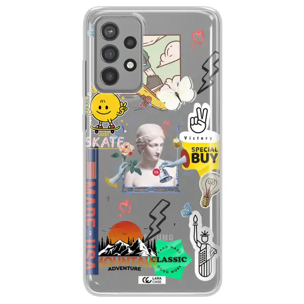 Usa Symbols Samsung A72 Clear TPU Case