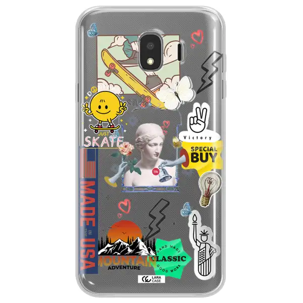 Usa Symbols Samsung J4 Clear TPU Case