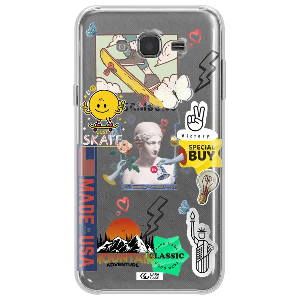 Usa Symbols Samsung J7 Clear TPU Case