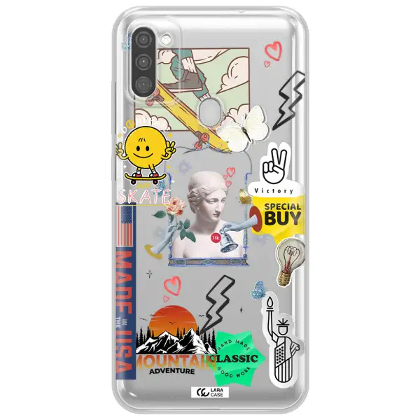 Usa Symbols Samsung M11 Clear TPU Case