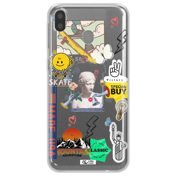Usa Symbols Samsung M20 Clear TPU Case