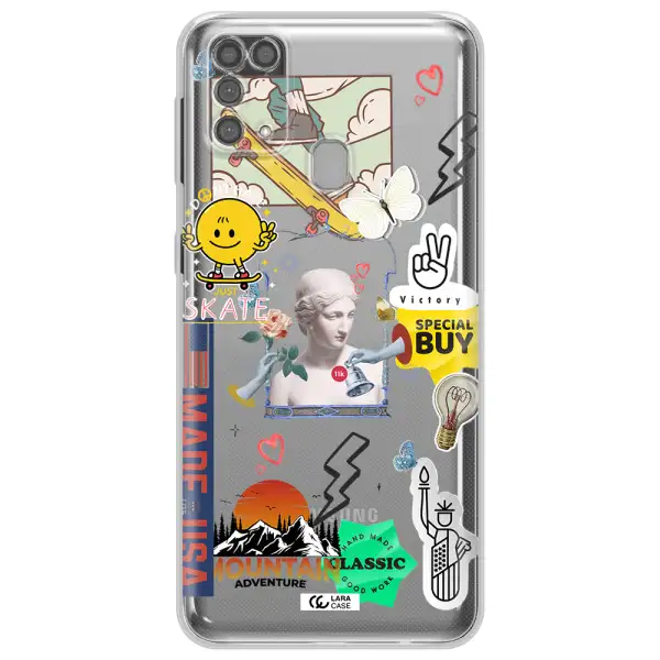 Usa Symbols Samsung M31 Clear TPU Case
