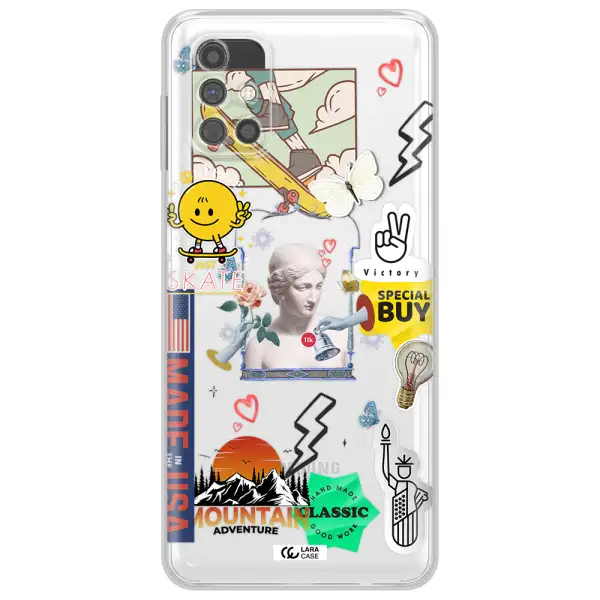 Usa Symbols Samsung M51 Clear TPU Case